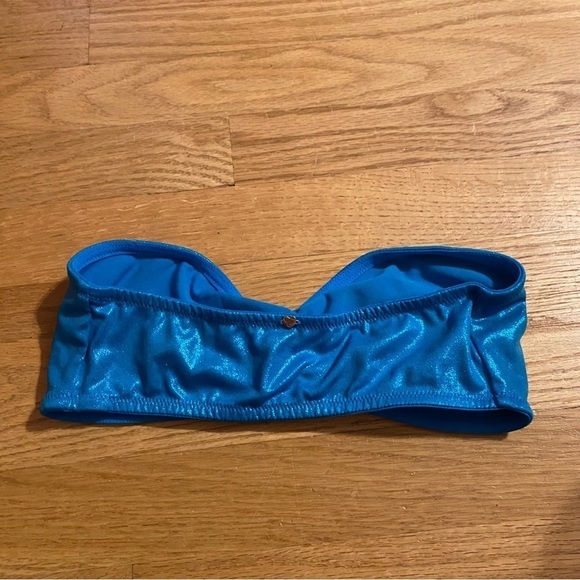 Victoria’s Secret Blue Shimmer Bandeau Top NEW Small Mermaid - Picture 4 of 6